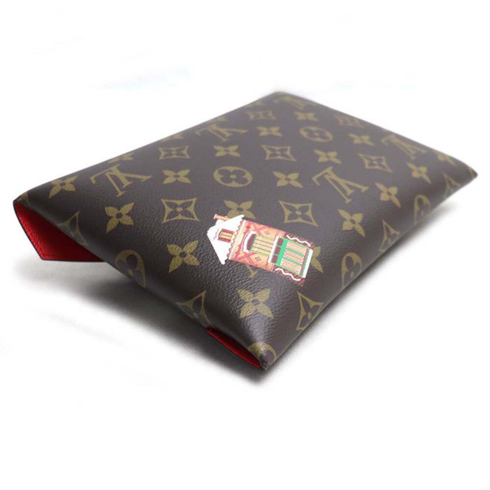 LOUIS VUITTON Authentic Brown Monogram Pochette Clutch Bag - Picture 3 of 8
